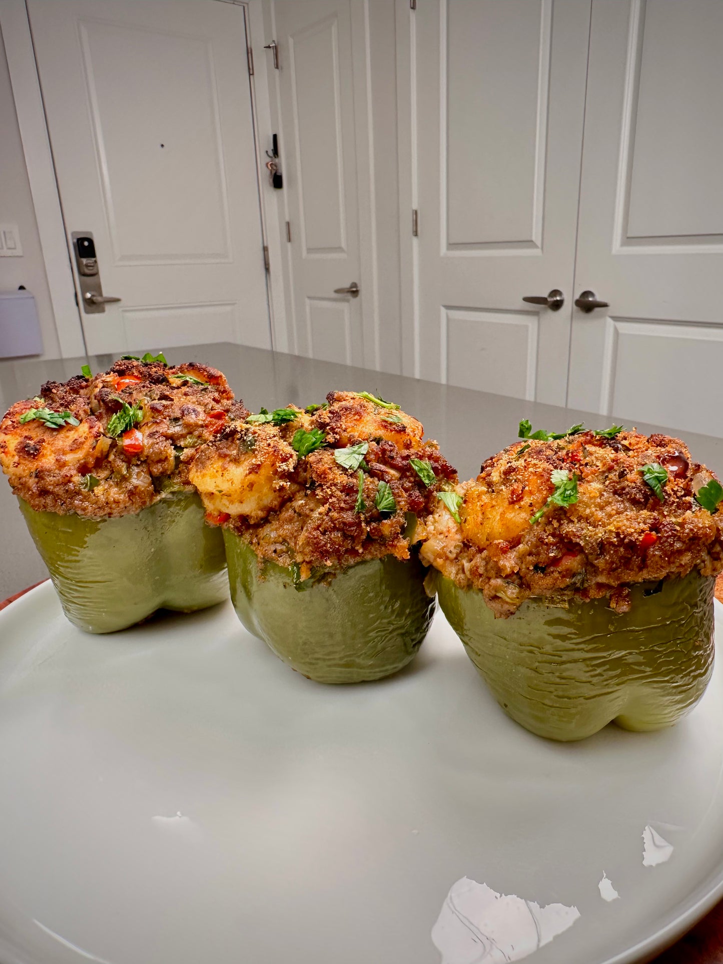 New Orleans Stuffed Bell Peppers