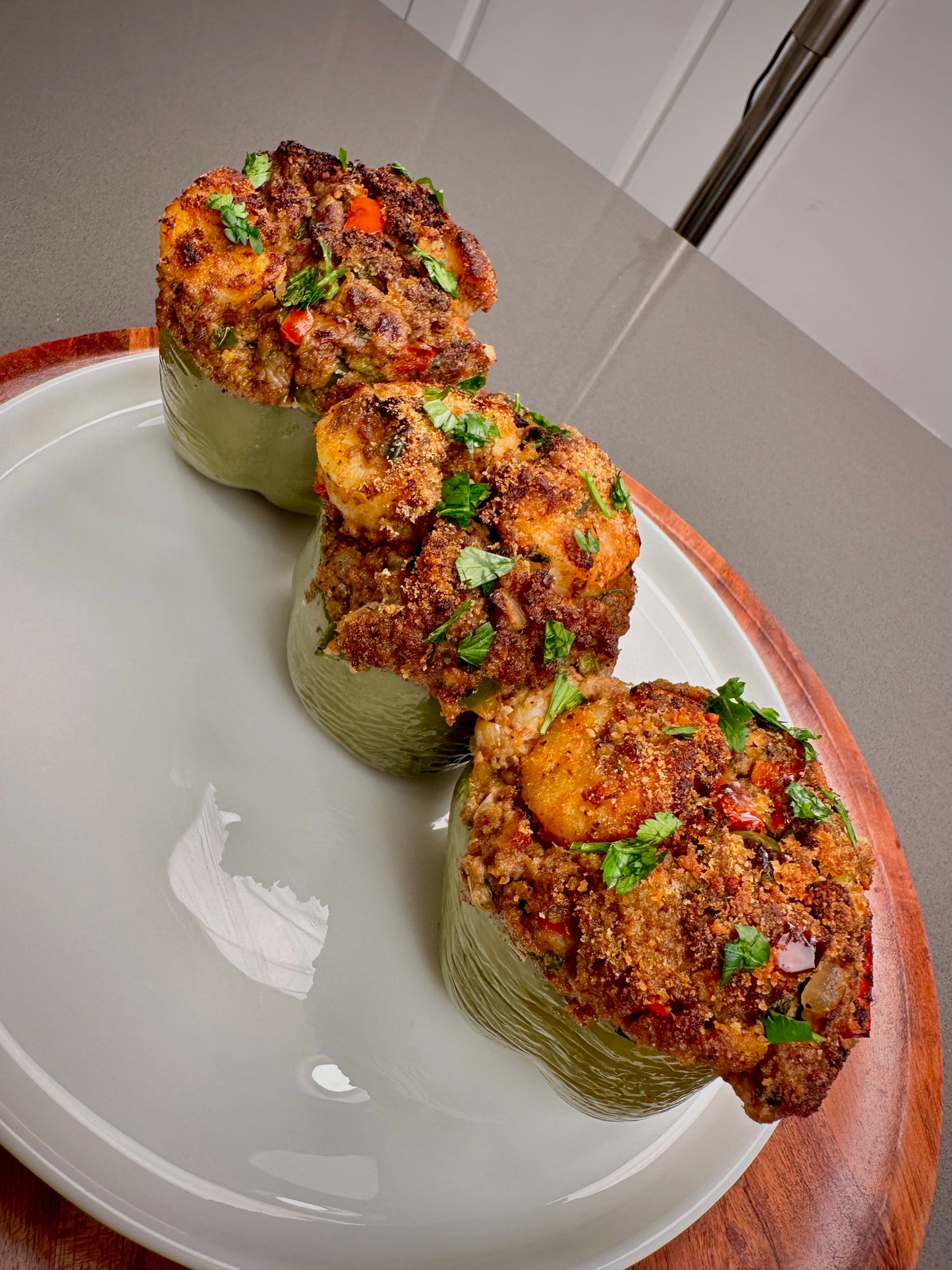 New Orleans Stuffed Bell Peppers