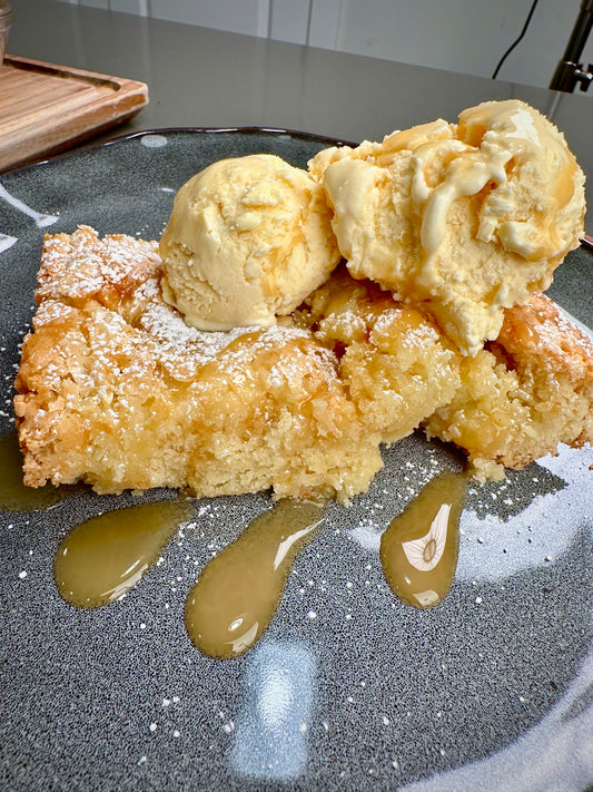 New Orleans Ooey Gooey Cake (No-Box Cake Mix Recipe)