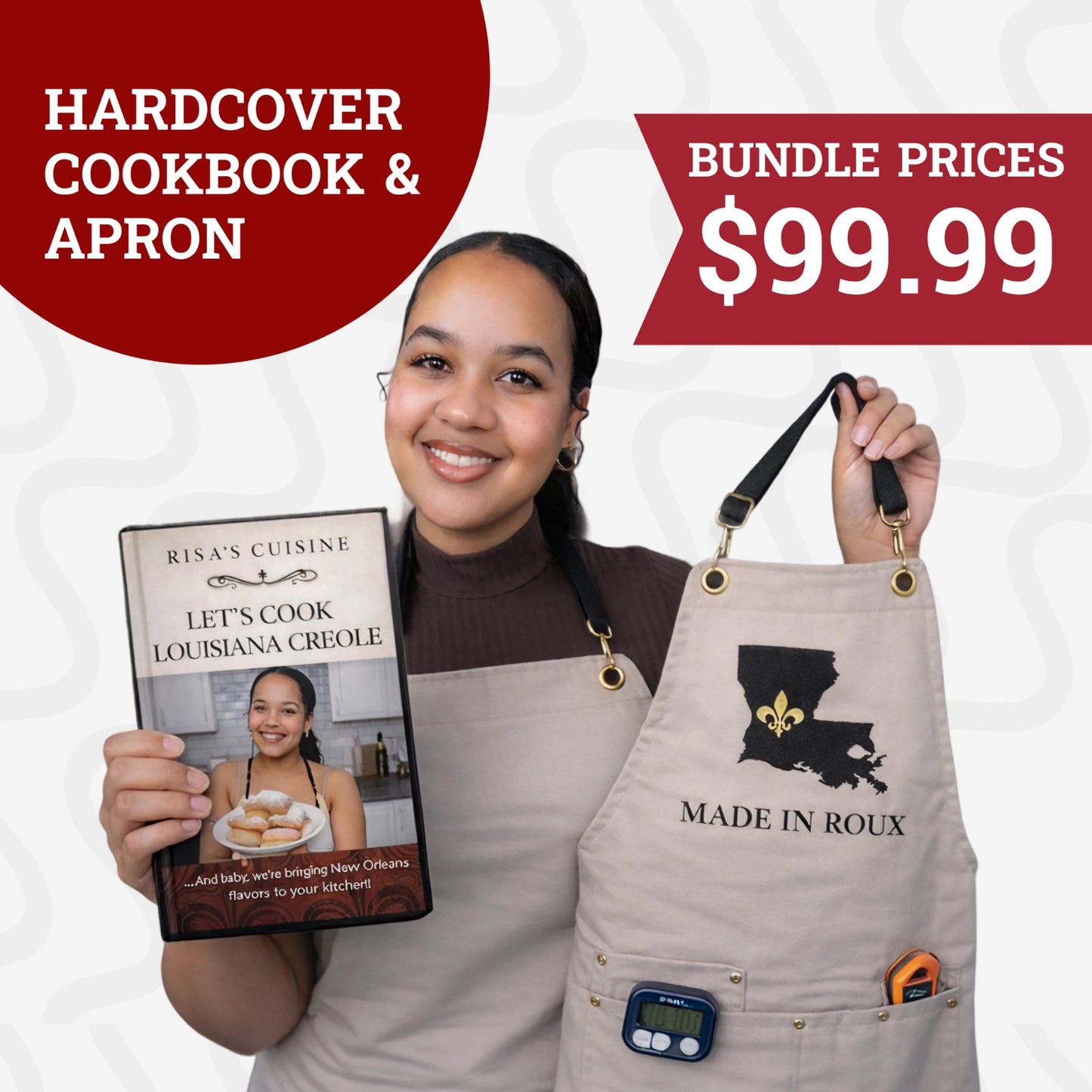 Hardcover Cookbook + Apron Bundle